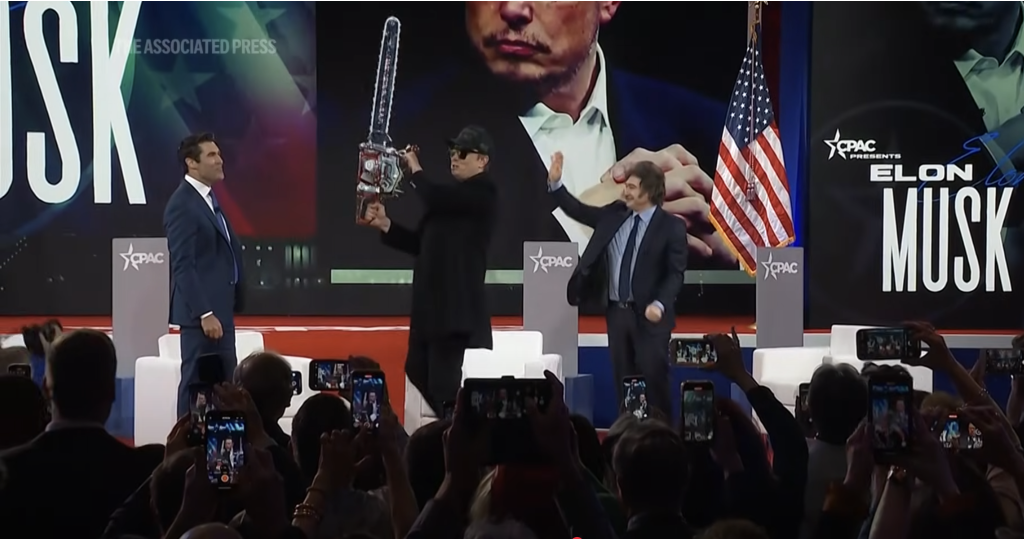 Musk with chainsaw